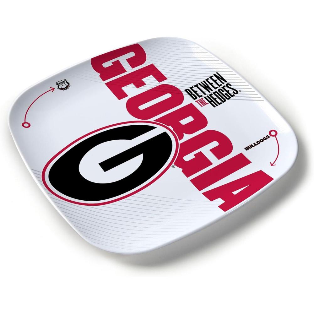 image:imageYouTheFan OfficiallyLicensed NCAA Large Party Plate 1025 x 1025 100 Melamine Dishwasher Safe BPA Free Fan Gift for Snacks appetizers and FoodGeorgia Bulldogs
