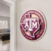 YouTheFan NCAA 3D Circle Backer Wall Art, precision-crafted, multiple layers create striking depth, ready-to-hang, officially licensed and visually stands out(Texas A&M Aggies)