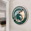 YouTheFan NCAA 3D Circle Backer Wall Art, precision-crafted, multiple layers create striking depth, ready-to-hang, officially licensed and visually stands out(Michigan State Spartans)