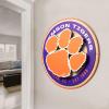 YouTheFan NCAA 3D Circle Backer Wall Art, precision-crafted, multiple layers create striking depth, ready-to-hang, officially licensed and visually stands out(Clemson Tigers)