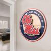 YouTheFan NCAA 3D Circle Backer Wall Art, precision-crafted, multiple layers create striking depth, ready-to-hang, officially licensed and visually stands out(Mississippi Rebels)
