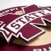 YouTheFan NCAA 3D Circle Backer Wall Art, precision-crafted, multiple layers create striking depth, ready-to-hang, officially licensed and visually stands out(Mississippi State Bulldogs)