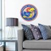 YouTheFan NCAA 3D Circle Backer Wall Art, precision-crafted, multiple layers create striking depth, ready-to-hang, officially licensed and visually stands out(Kansas Jayhawks)
