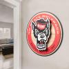 YouTheFan NCAA 3D Circle Backer Wall Art, precision-crafted, multiple layers create striking depth, ready-to-hang, officially licensed and visually stands out(NC State Wolfpack)