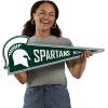 YouTheFan NCAA 3D Wall Pennant, precision-crafted, unique shape made of multiple layers, ready-to-hang, officially licensed and stylish addition for ultimate team fan(Michigan State Spartans)