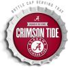 YouTheFan Officially-Licensed NCAA Bottlecap Serving Tray – 13” x 13” – Bottle Cap Shaped Tray – 100% Melamine, Dishwasher Safe, BPA Free – Great Fan Gift(Alabama Crimson Tide)