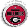 YouTheFan Officially-Licensed NCAA Bottlecap Serving Tray – 13” x 13” – Bottle Cap Shaped Tray – 100% Melamine, Dishwasher Safe, BPA Free – Great Fan Gift(Georgia Bulldogs)