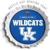 YouTheFan Officially-Licensed NCAA Bottlecap Serving Tray – 13” x 13” – Bottle Cap Shaped Tray – 100% Melamine, Dishwasher Safe, BPA Free – Great Fan Gift(Kentucky Wildcats)