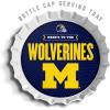 YouTheFan Officially-Licensed NCAA Bottlecap Serving Tray – 13” x 13” – Bottle Cap Shaped Tray – 100% Melamine, Dishwasher Safe, BPA Free – Great Fan Gift(Michigan Wolverines)