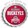 YouTheFan Officially-Licensed NCAA Bottlecap Serving Tray – 13” x 13” – Bottle Cap Shaped Tray – 100% Melamine, Dishwasher Safe, BPA Free – Great Fan Gift(Ohio State Buckeyes)