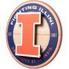 YouTheFan NCAA 3D Circle Backer Wall Art, precision-crafted, multiple layers create striking depth, ready-to-hang, officially licensed and visually stands out(Illinois Fighting illini)