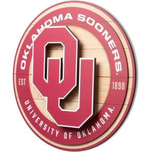 YouTheFan NCAA 3D Circle Backer Wall Art, precision-crafted, multiple layers create striking depth, ready-to-hang, officially licensed and visually stands out(Oklahoma Sooners)