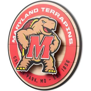YouTheFan NCAA 3D Circle Backer Wall Art, precision-crafted, multiple layers create striking depth, ready-to-hang, officially licensed and visually stands out(Maryland Terrapins)