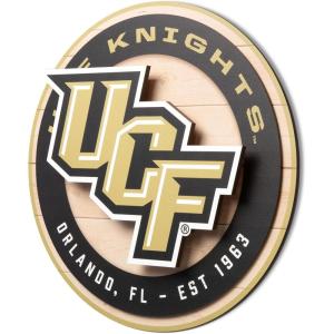 YouTheFan NCAA 3D Circle Backer Wall Art, precision-crafted, multiple layers create striking depth, ready-to-hang, officially licensed and visually stands out(Central Florida Knights)