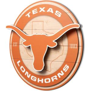 YouTheFan NCAA 3D Circle Backer Wall Art, precision-crafted, multiple layers create striking depth, ready-to-hang, officially licensed and visually stands out(Texas Longhorns)
