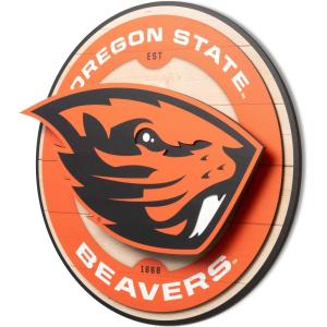 YouTheFan NCAA 3D Circle Backer Wall Art, precision-crafted, multiple layers create striking depth, ready-to-hang, officially licensed and visually stands out(Oregon State Beavers)