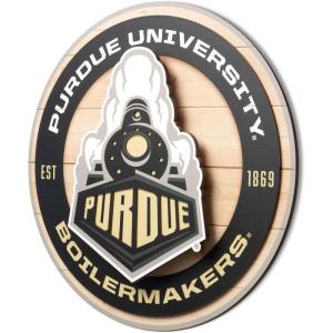 YouTheFan NCAA 3D Circle Backer Wall Art, precision-crafted, multiple layers create striking depth, ready-to-hang, officially licensed and visually stands out(Purdue Boilermakers)