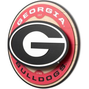 YouTheFan NCAA 3D Circle Backer Wall Art, precision-crafted, multiple layers create striking depth, ready-to-hang, officially licensed and visually stands out(Georgia Bulldogs)