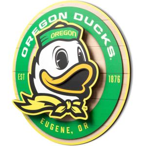 YouTheFan NCAA 3D Circle Backer Wall Art, precision-crafted, multiple layers create striking depth, ready-to-hang, officially licensed and visually stands out(Oregon Ducks)