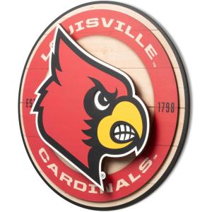 YouTheFan NCAA 3D Circle Backer Wall Art, precision-crafted, multiple layers create striking depth, ready-to-hang, officially licensed and visually stands out(Louisville Cardinals)