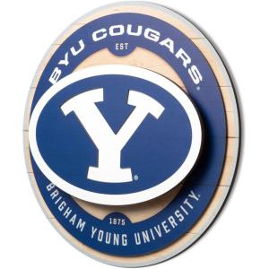 YouTheFan NCAA 3D Circle Backer Wall Art, precision-crafted, multiple layers create striking depth, ready-to-hang, officially licensed and visually stands out(BYU Cougars)