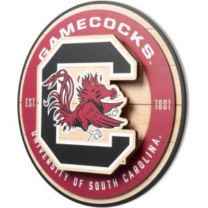 YouTheFan NCAA 3D Circle Backer Wall Art, precision-crafted, multiple layers create striking depth, ready-to-hang, officially licensed and visually stands out(South Carolina Gamecocks)