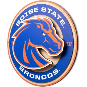 YouTheFan NCAA 3D Circle Backer Wall Art, precision-crafted, multiple layers create striking depth, ready-to-hang, officially licensed and visually stands out(Boise State Broncos)