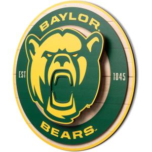 YouTheFan NCAA 3D Circle Backer Wall Art, precision-crafted, multiple layers create striking depth, ready-to-hang, officially licensed and visually stands out(Baylor Bears)