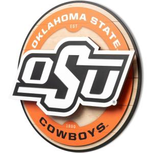 YouTheFan NCAA 3D Circle Backer Wall Art, precision-crafted, multiple layers create striking depth, ready-to-hang, officially licensed and visually stands out(Oklahoma State Cowboys)