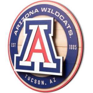 YouTheFan NCAA 3D Circle Backer Wall Art, precision-crafted, multiple layers create striking depth, ready-to-hang, officially licensed and visually stands out(Arizona Wildcats)
