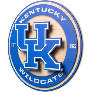 YouTheFan NCAA 3D Circle Backer Wall Art, precision-crafted, multiple layers create striking depth, ready-to-hang, officially licensed and visually stands out(Kentucky Wildcats)