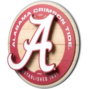 YouTheFan NCAA 3D Circle Backer Wall Art, precision-crafted, multiple layers create striking depth, ready-to-hang, officially licensed and visually stands out(Alabama Crimson Tide)