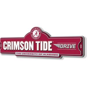 YouTheFan NCAA 3D Street Sign, precision-crafted, ready-to-hang wall art, officially licensed and stylish addition for the ultimate team fan(Alabama Crimson Tide)