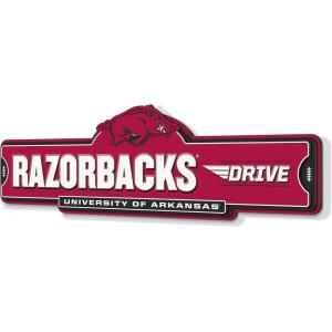 YouTheFan NCAA 3D Street Sign, precision-crafted, ready-to-hang wall art, officially licensed and stylish addition for the ultimate team fan(Arkansas Razorbacks)