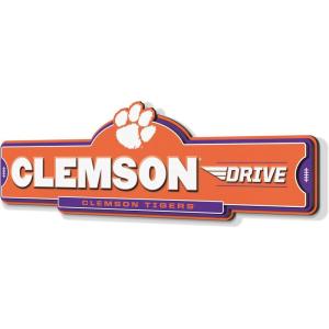 YouTheFan NCAA 3D Street Sign, precision-crafted, ready-to-hang wall art, officially licensed and stylish addition for the ultimate team fan(Clemson Tigers)