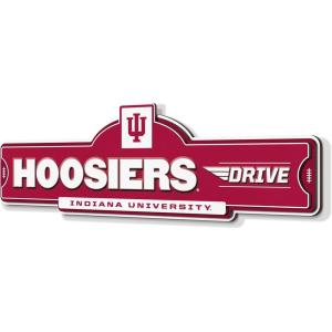 YouTheFan NCAA 3D Street Sign, precision-crafted, ready-to-hang wall art, officially licensed and stylish addition for the ultimate team fan(Indiana Hoosiers)