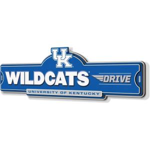 YouTheFan NCAA 3D Street Sign, precision-crafted, ready-to-hang wall art, officially licensed and stylish addition for the ultimate team fan(Kentucky Wildcats)