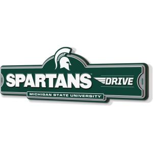 YouTheFan NCAA 3D Street Sign, precision-crafted, ready-to-hang wall art, officially licensed and stylish addition for the ultimate team fan(Michigan State Spartans)