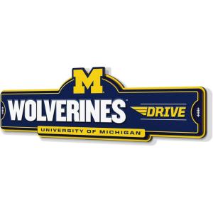 YouTheFan NCAA 3D Street Sign, precision-crafted, ready-to-hang wall art, officially licensed and stylish addition for the ultimate team fan(Michigan Wolverines)