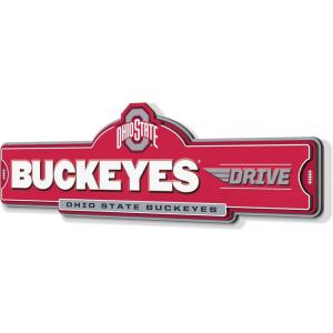 YouTheFan NCAA 3D Street Sign, precision-crafted, ready-to-hang wall art, officially licensed and stylish addition for the ultimate team fan(Ohio State Buckeyes)