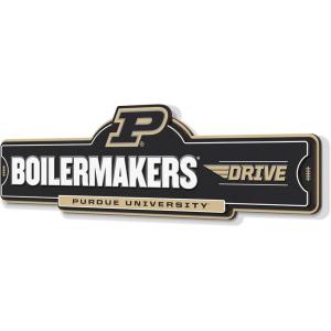 YouTheFan NCAA 3D Street Sign, precision-crafted, ready-to-hang wall art, officially licensed and stylish addition for the ultimate team fan(Purdue Boilermakers)
