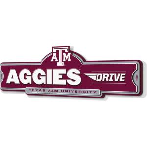 YouTheFan NCAA 3D Street Sign, precision-crafted, ready-to-hang wall art, officially licensed and stylish addition for the ultimate team fan(Texas A&M Aggies)