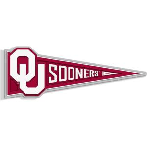 YouTheFan NCAA 3D Wall Pennant, precision-crafted, unique shape made of multiple layers, ready-to-hang, officially licensed and stylish addition for ultimate team fan(Oklahoma Sooners)