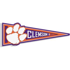 YouTheFan NCAA 3D Wall Pennant, precision-crafted, unique shape made of multiple layers, ready-to-hang, officially licensed and stylish addition for ultimate team fan(Clemson Tigers)