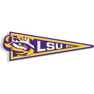 YouTheFan NCAA 3D Wall Pennant, precision-crafted, unique shape made of multiple layers, ready-to-hang, officially licensed and stylish addition for ultimate team fan(LSU Tigers)