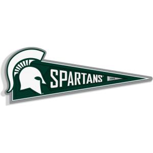 YouTheFan NCAA 3D Wall Pennant, precision-crafted, unique shape made of multiple layers, ready-to-hang, officially licensed and stylish addition for ultimate team fan(Michigan State Spartans)