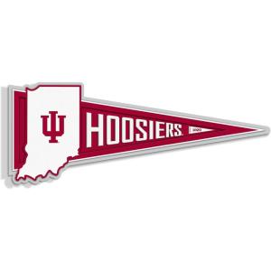 YouTheFan NCAA 3D Wall Pennant, precision-crafted, unique shape made of multiple layers, ready-to-hang, officially licensed and stylish addition for ultimate team fan(Indiana Hoosiers)