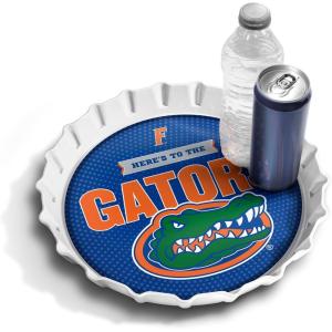 YouTheFan Officially-Licensed NCAA Bottlecap Serving Tray – 13” x 13” – Bottle Cap Shaped Tray – 100% Melamine, Dishwasher Safe, BPA Free – Great Fan Gift(Florida Gators)
