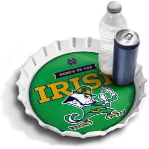 YouTheFan Officially-Licensed NCAA Bottlecap Serving Tray – 13” x 13” – Bottle Cap Shaped Tray – 100% Melamine, Dishwasher Safe, BPA Free – Great Fan Gift(Notre Dame Fighting Irish)