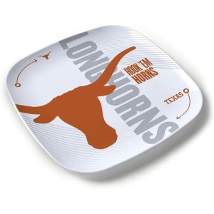 YouTheFan Officially-Licensed NCAA Large Party Plate – 10.25” x 10.25” – 100% Melamine, Dishwasher Safe, BPA Free – Fan Gift for Snacks, appetizers and Food(Texas Longhorns)